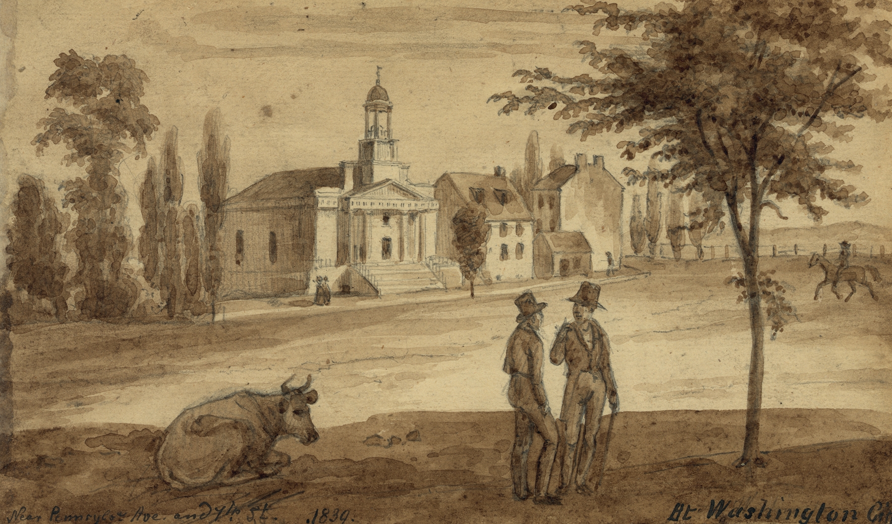 Near Pennsylv. Ave. and 7th St. At Washington City, by Augustus Köllner, public domain