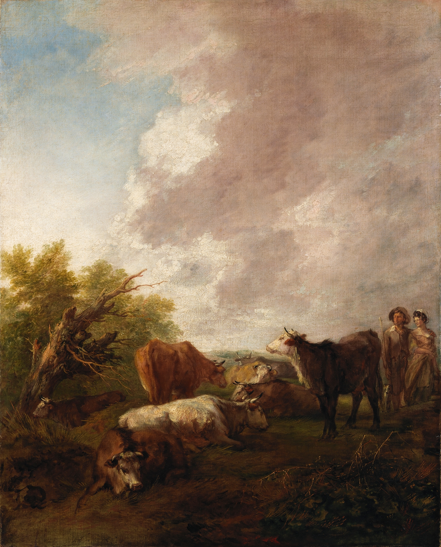 Landscape with Cattle, by Thomas Gainsborough, public domain