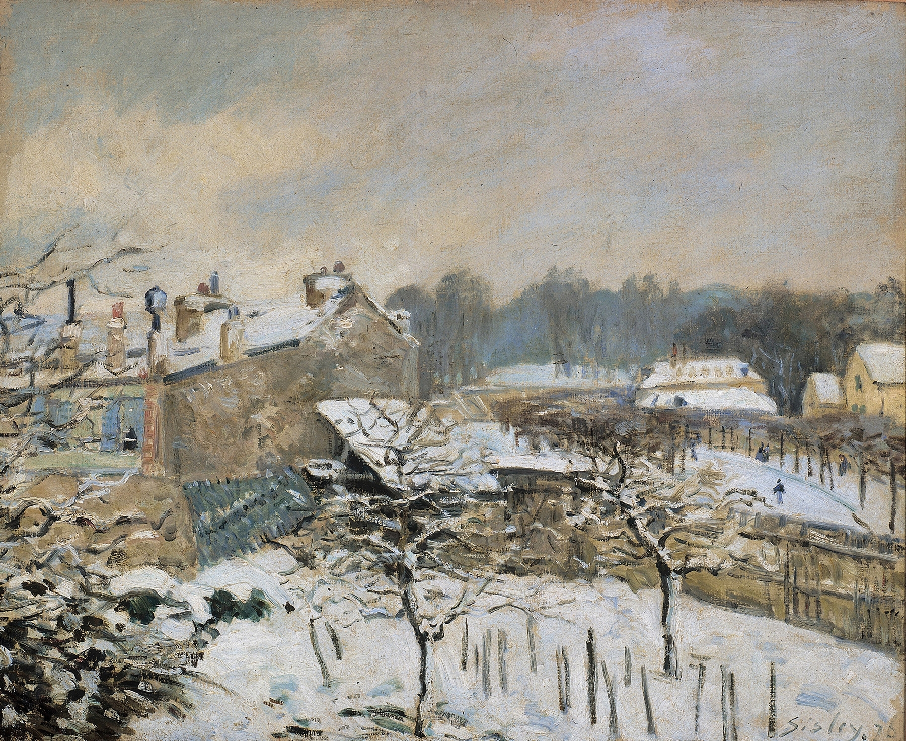 Effet de neige à Louveciennes, by Alfred Sisley, public domain