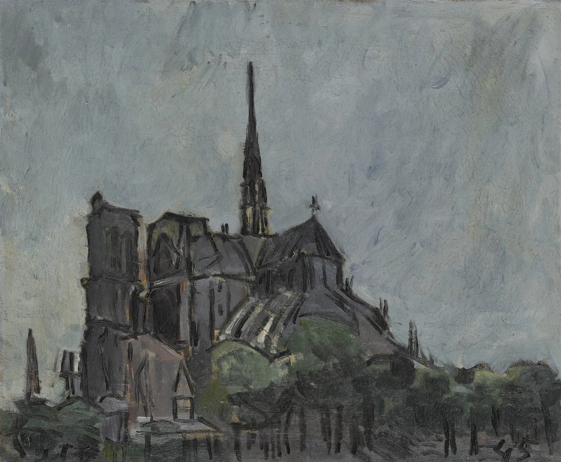 Notre Dame, by Joaquín Torres-García, public domain