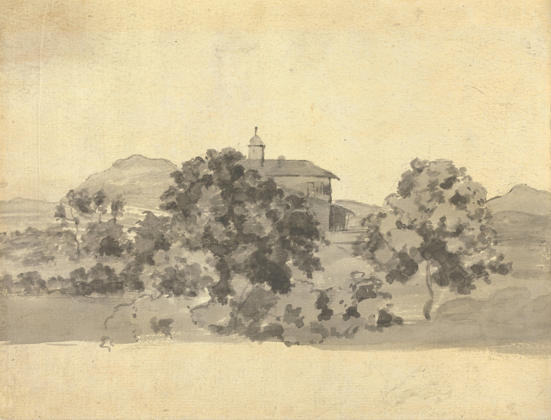 A Church in Italy, by Joseph Wright of Derby, public domain