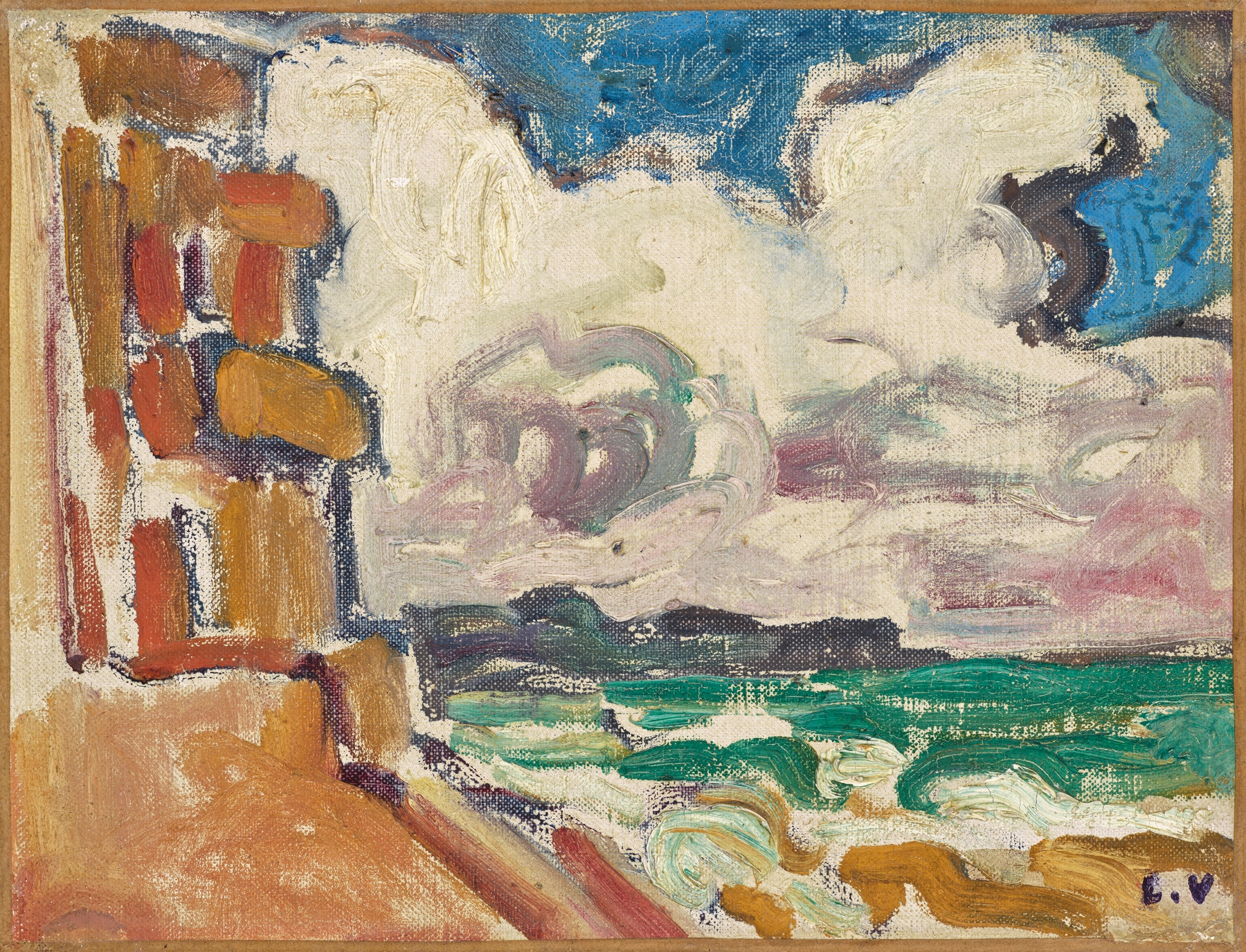 Landscape at twilight in Normandie by Louis Valtat, oil painting