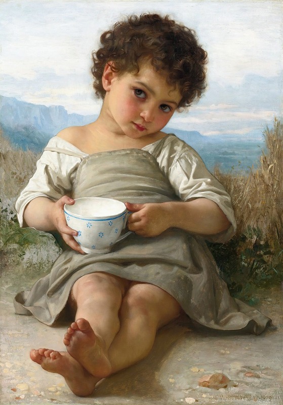 La Tasse De Lait by William Bouguereau
