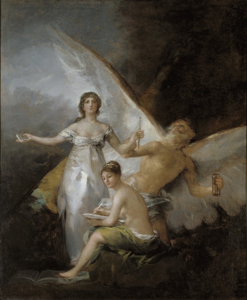 Francisco de Goya's 'Truth, Time and History' explores complex themes through allegorical figures.