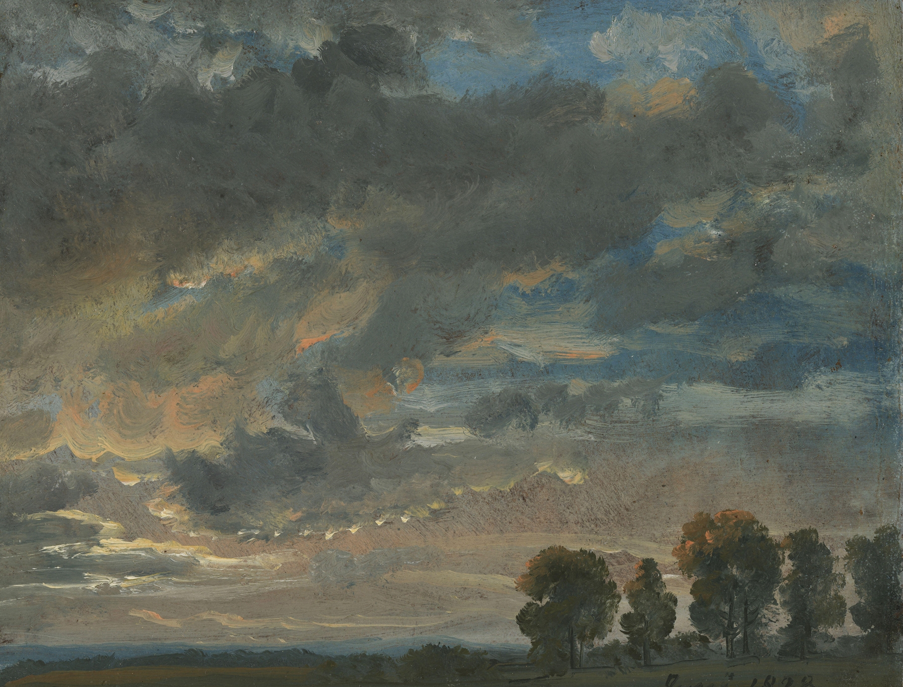 Clouds in the Evening, by Johan Christian Dahl, public domain