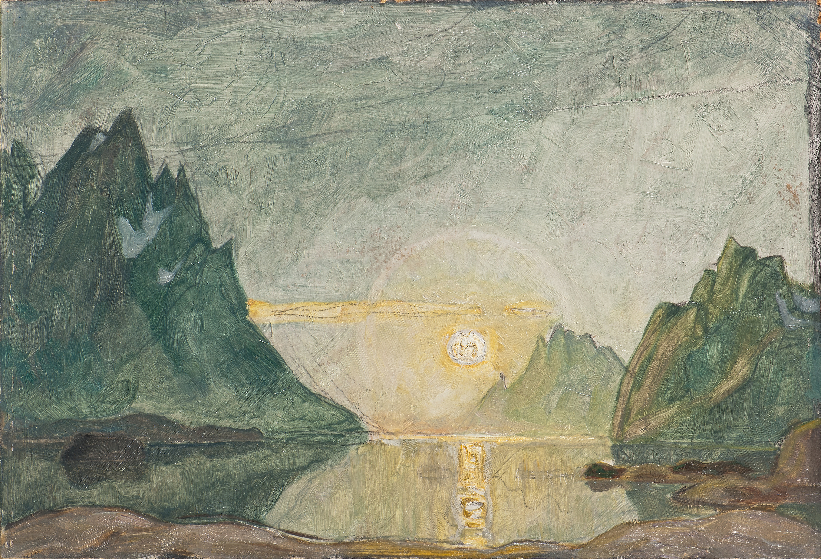Midnight Sun. Study from North Norway, by Anna Boberg, public domain