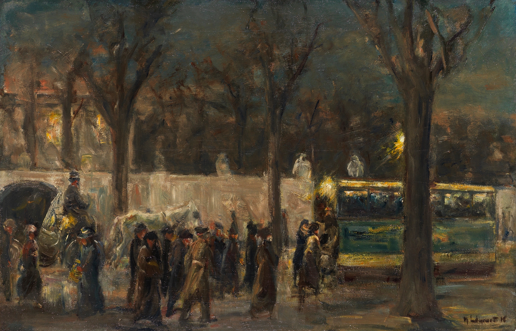 Abend am Brandenburger Tor, by Max Liebermann, public domain
