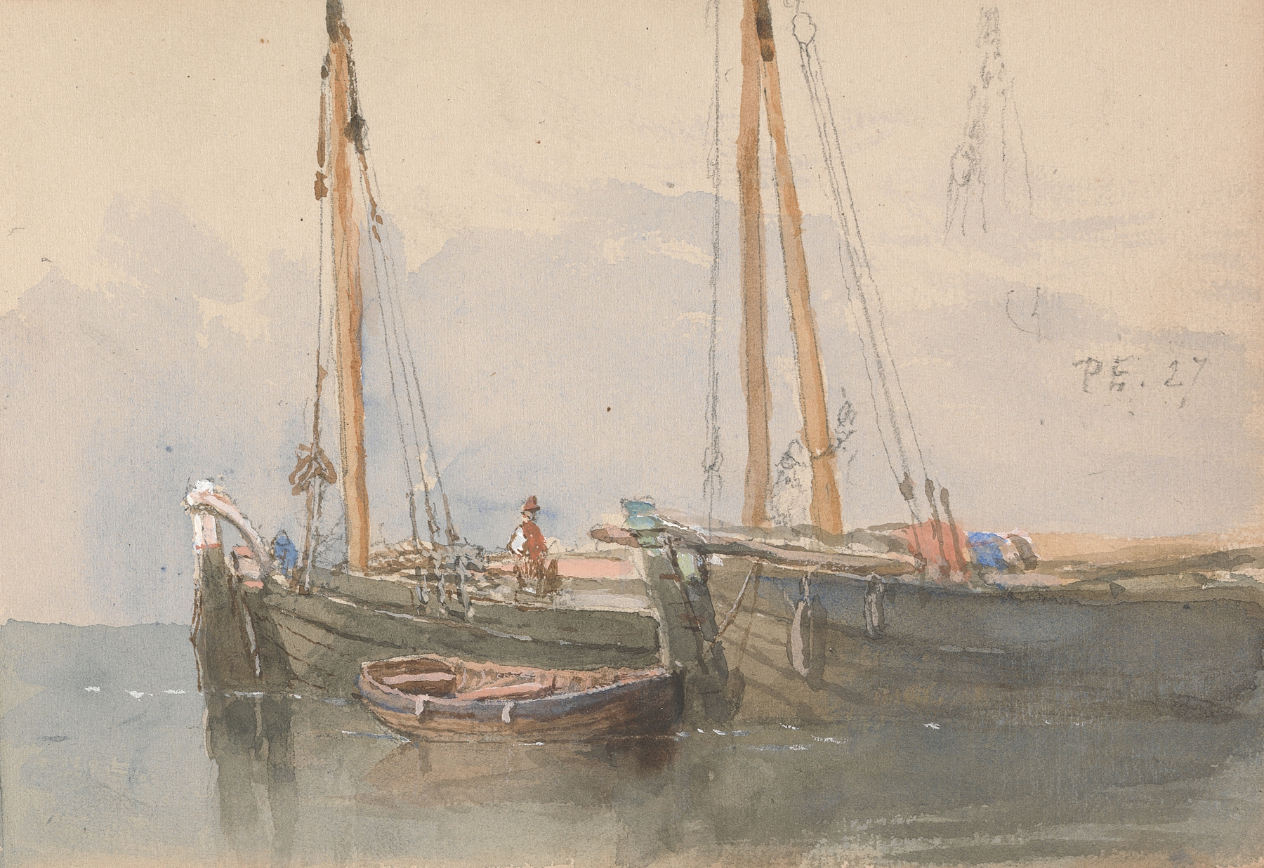 Three Boats, by Clarkson Stanfield, public domain