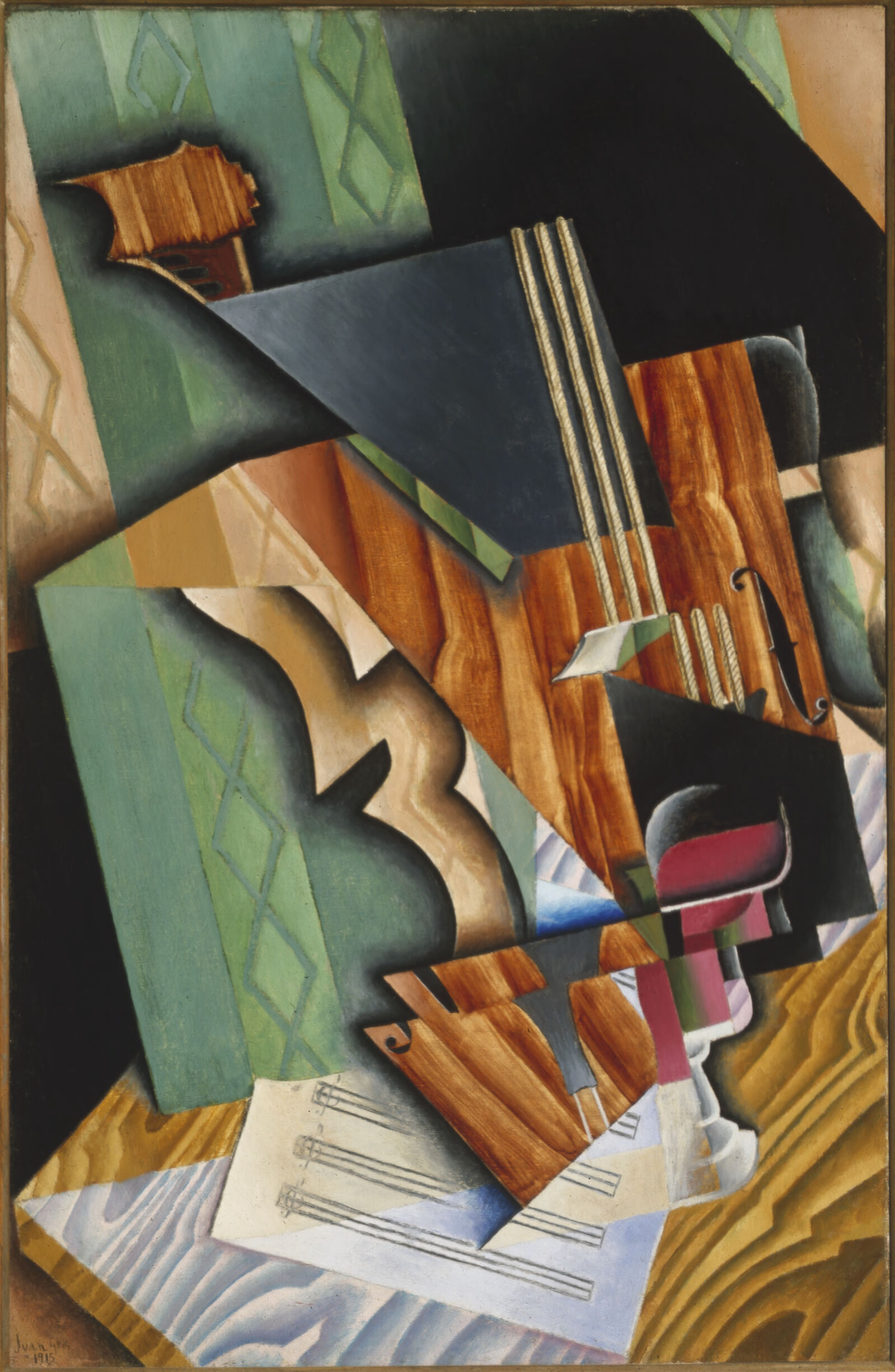 Violin and Glass, by Juan Gris, public domain