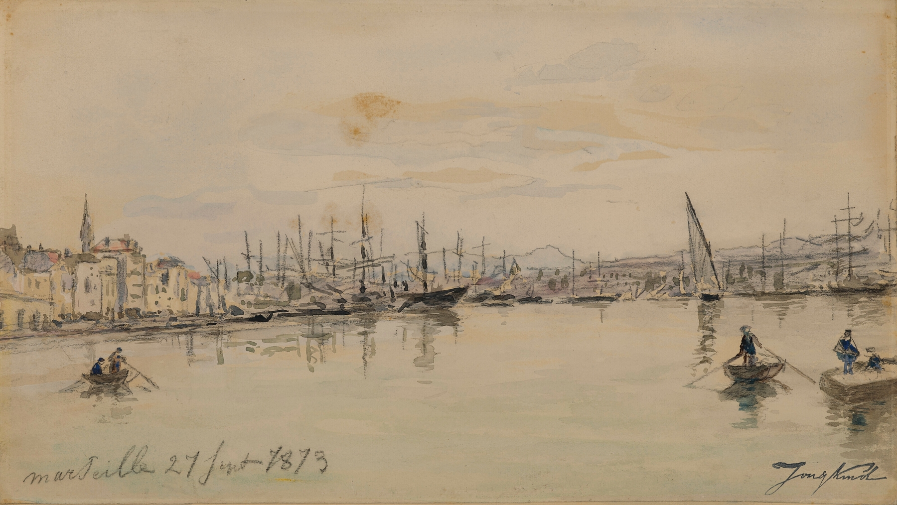 Le Port de Marseille, by Johan Barthold Jongkind, public domain