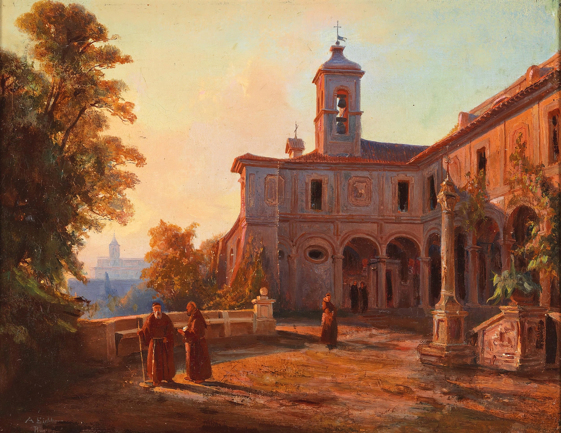 Terrasse Der Klosterkirche Sant’onofrio Al Gianicolo In Rom by Albert Eichhorn, unknown medium