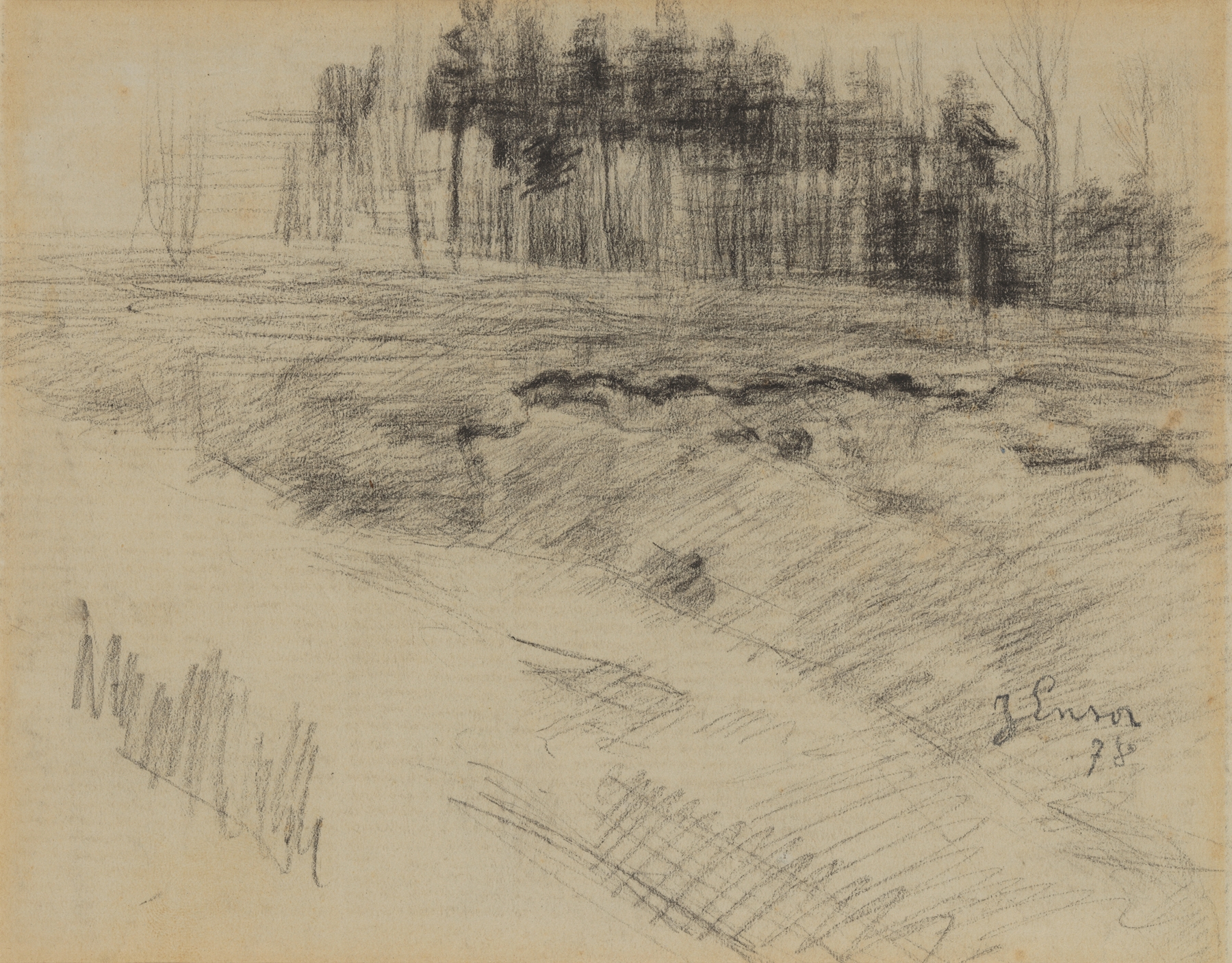 Bosrand, by James Ensor, public domain