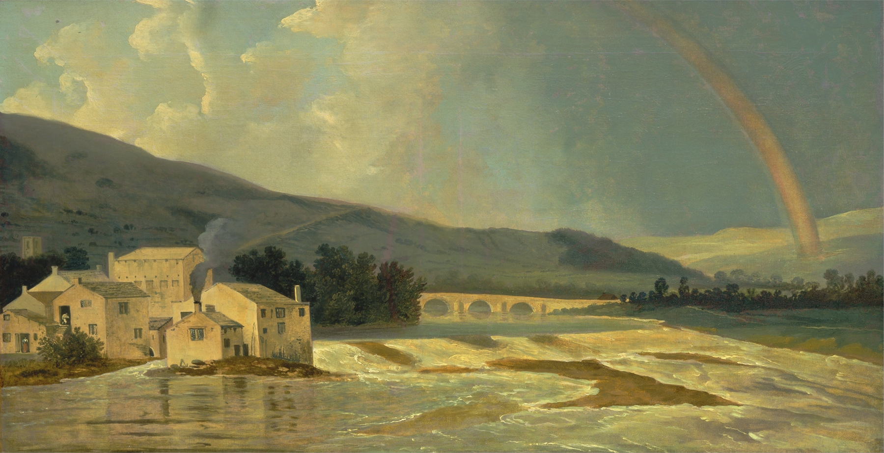 Otley Bridge on the River Wharfe, oil on canvas by William Hodges