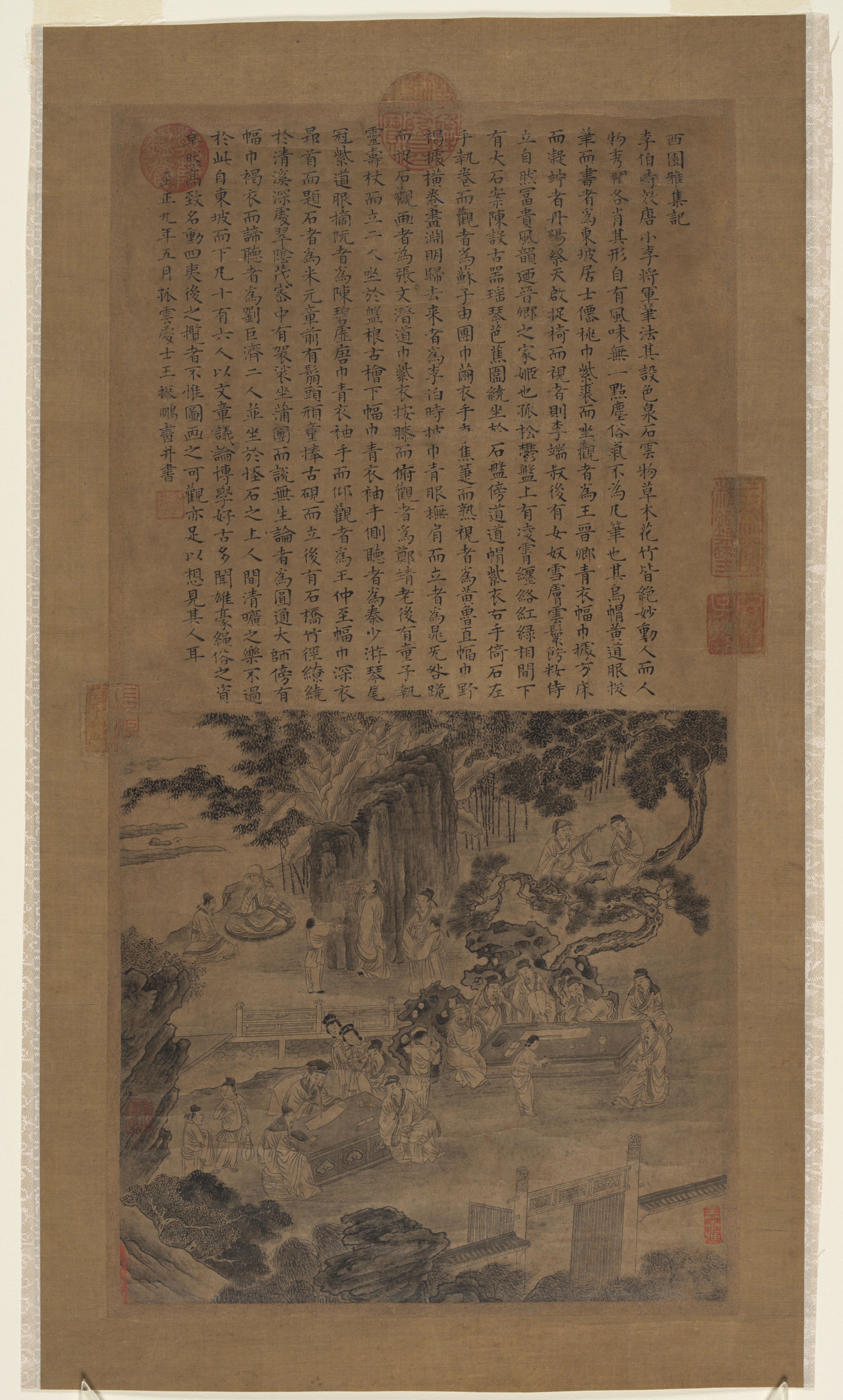 Elegant Gathering in the Western Garden, by Wang Zhenpeng 王振鵬, public domain