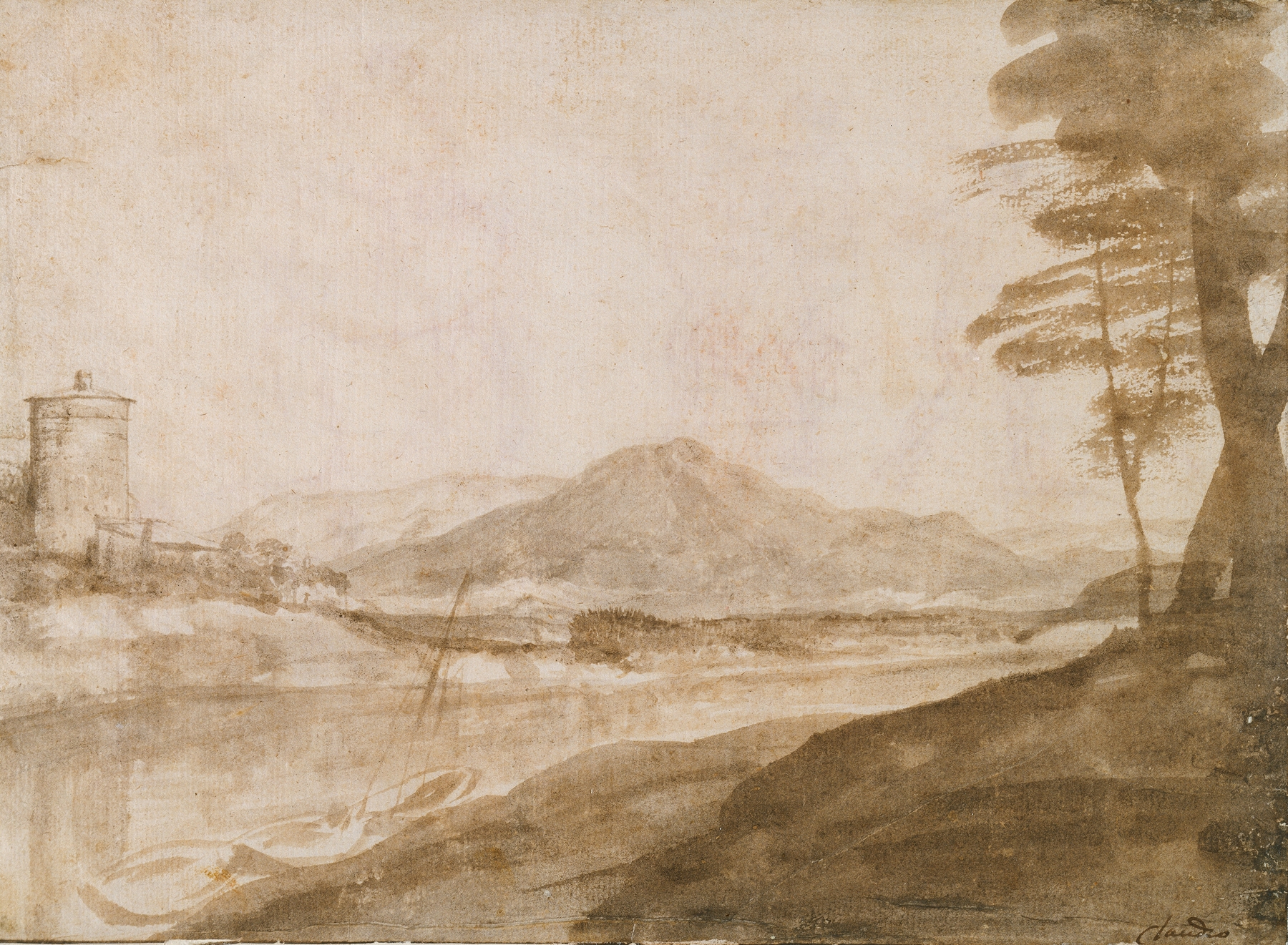 Landscape, by Claude Lorrain, public domain
