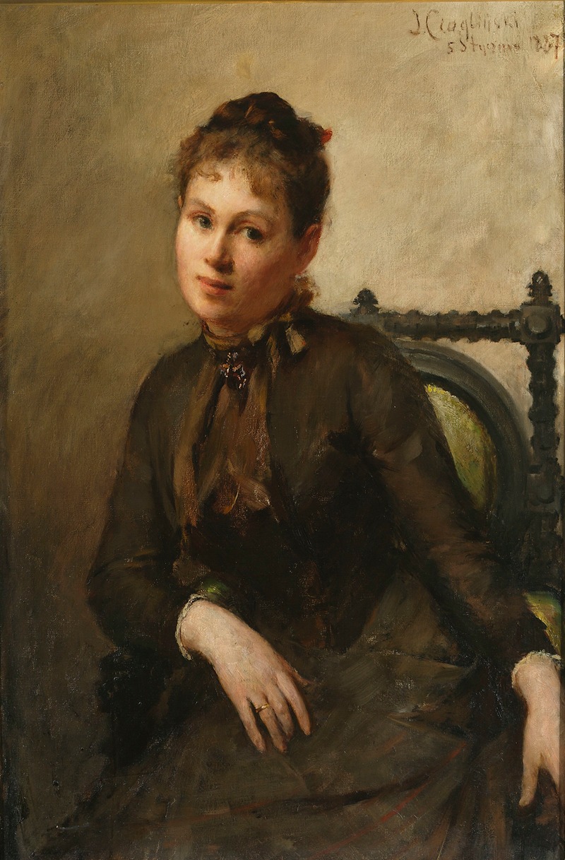 Portrait of Helena Piltz by Jan Ciągliński showcases a detailed depiction of the subject.