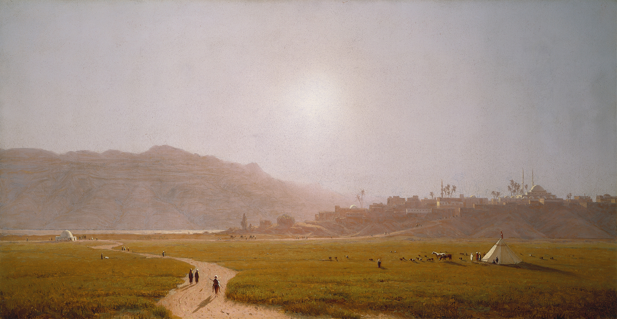 Landscape of Siout, Egypt by Sanford Robinson Gifford, oil on canvas