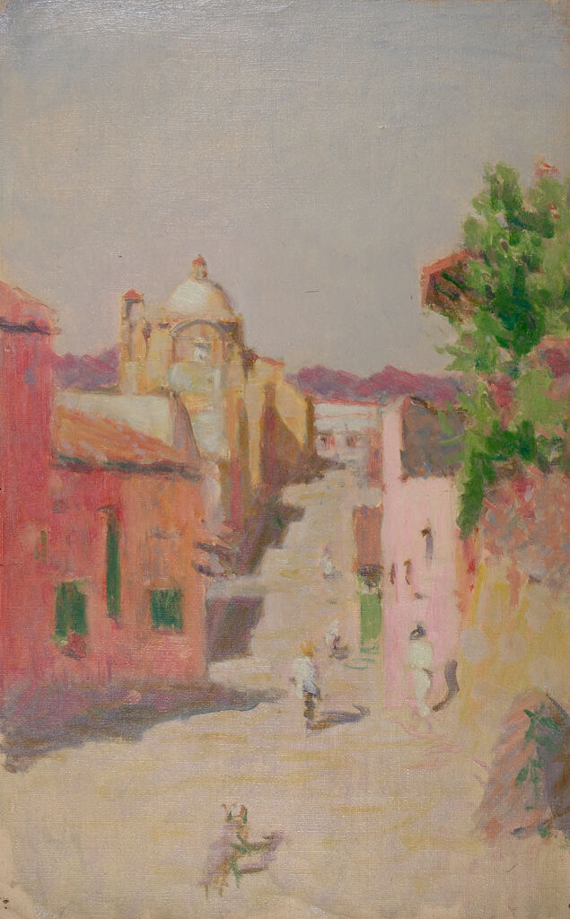 Street Scene with Animal and Figures, by Denman Waldo Ross, public domain