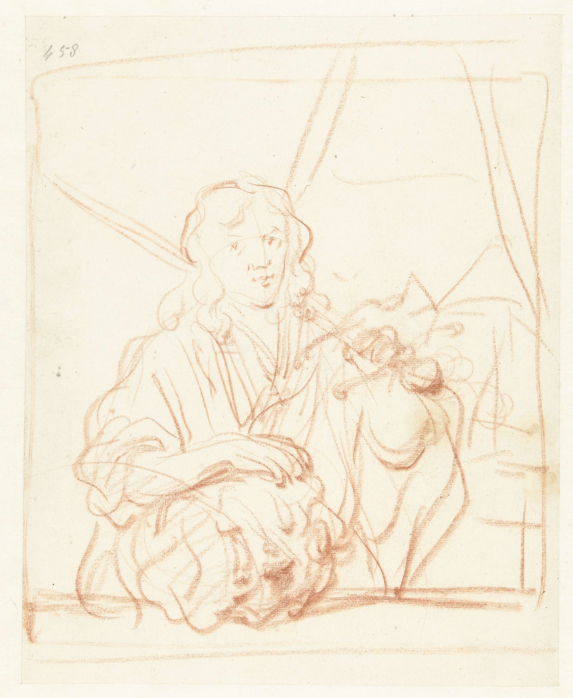 David met het hoofd van Goliath, paper by Leendert van der Cooghen