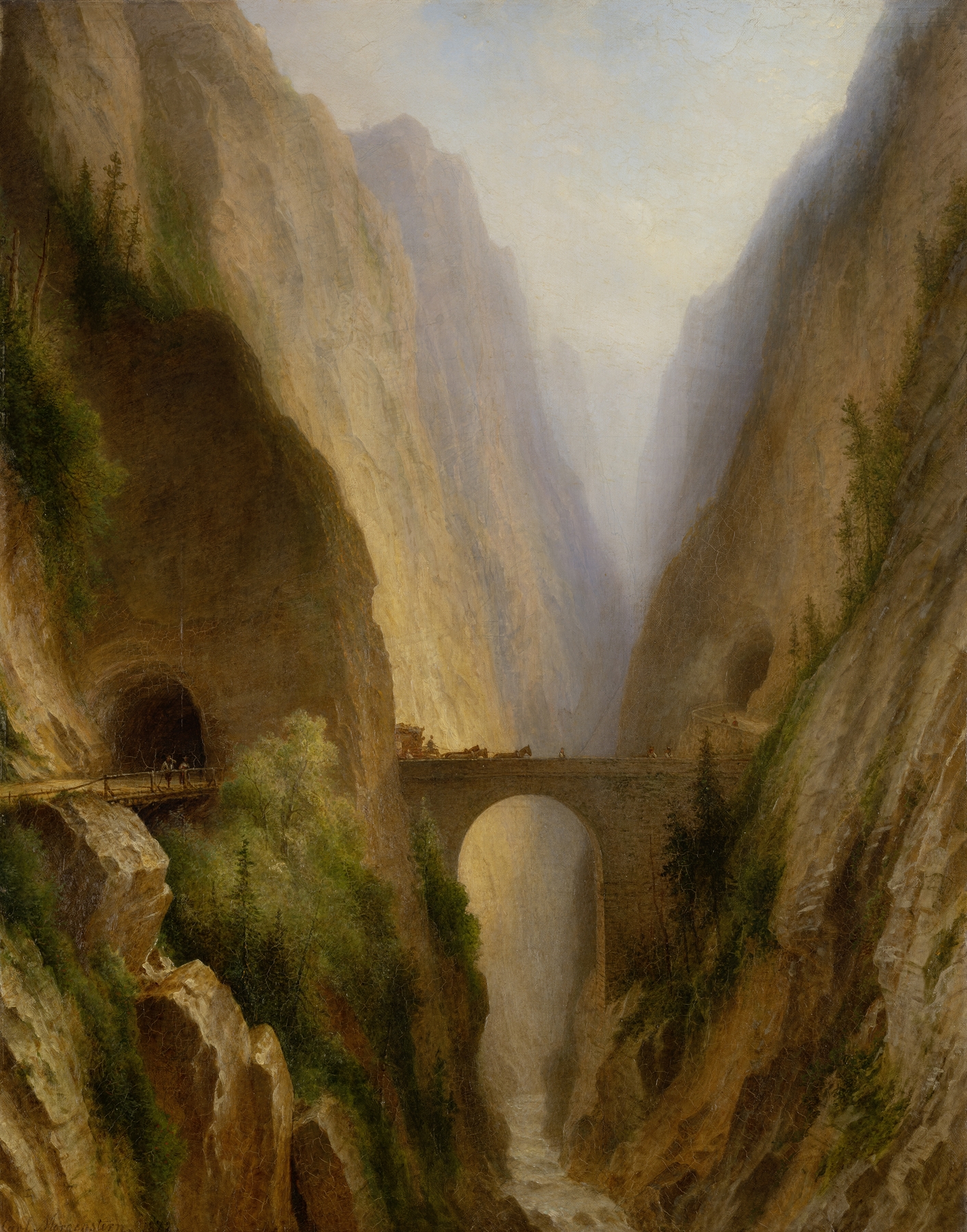 The Via Mala in Graubünden, by Carl Morgenstern, public domain