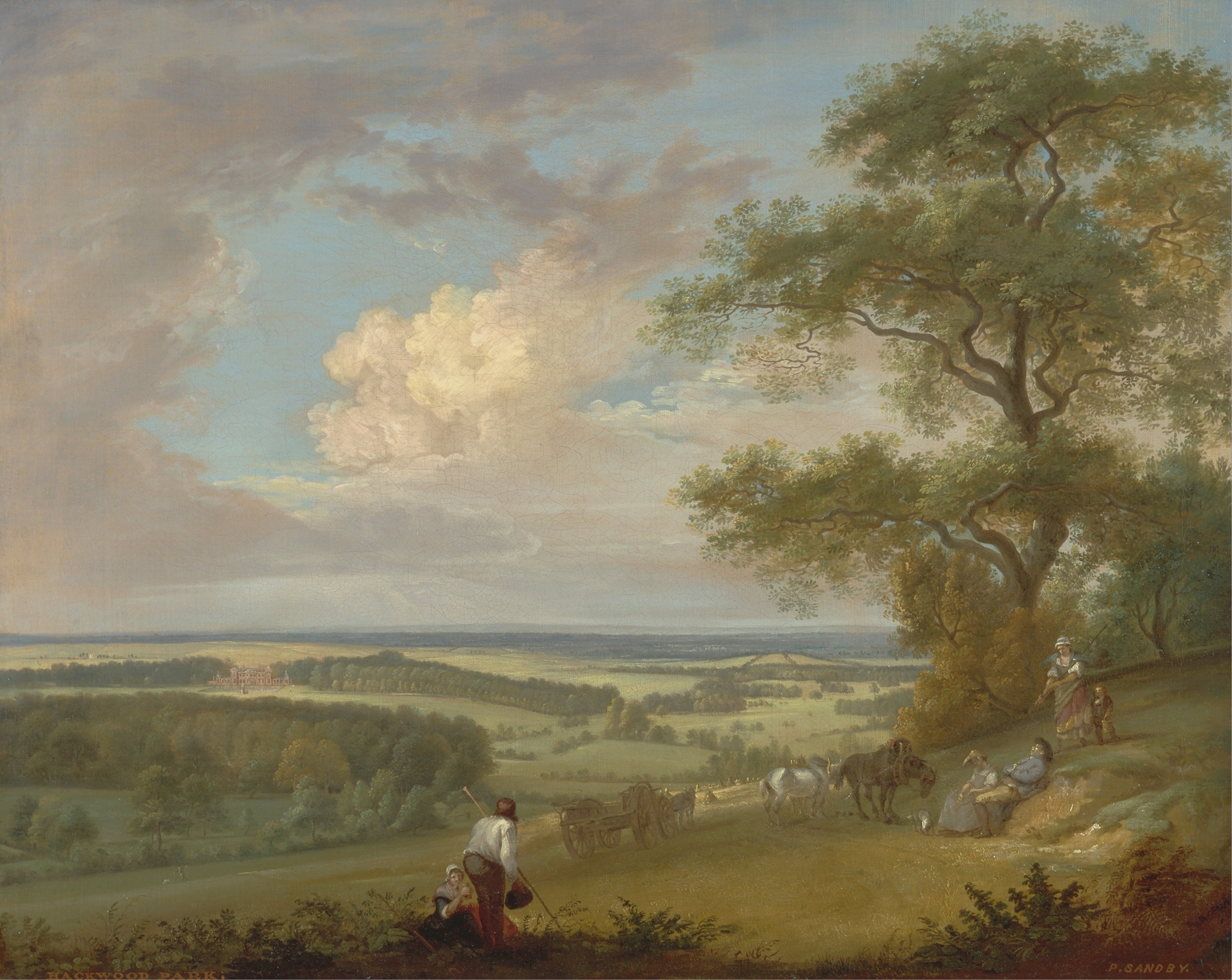 Hackwood Park, Hampshire, by Paul Sandby, public domain