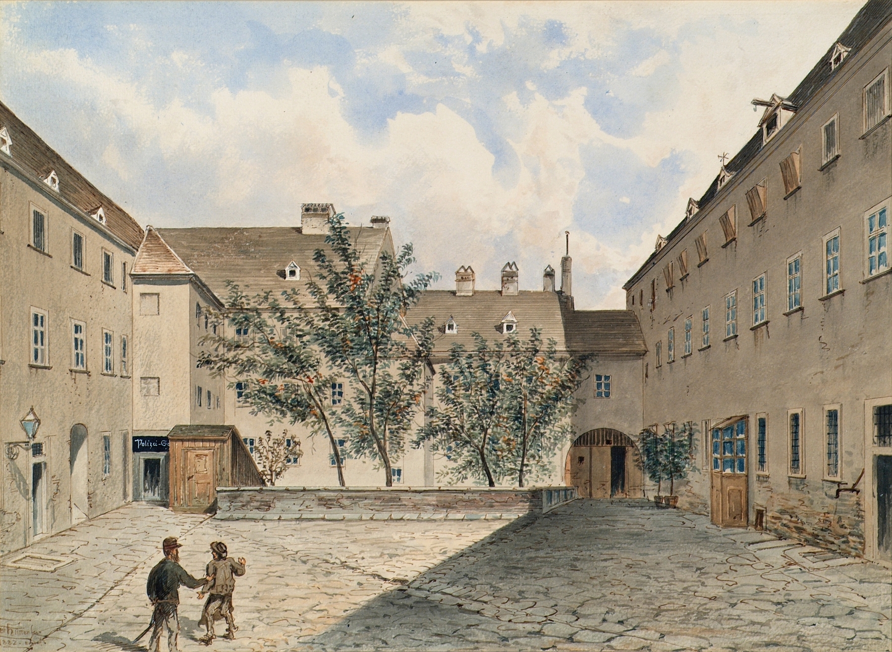Architecture of 'Das ehemalige Carmeliter-Nonnenkloster' by Emil Hütter, 1882, realism