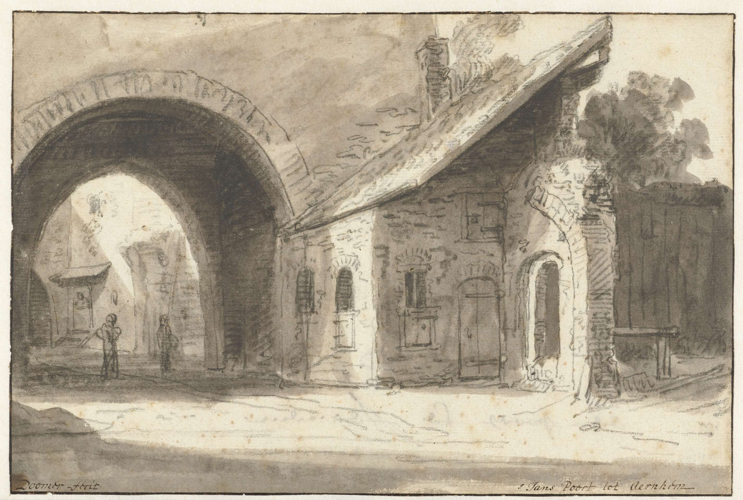 St. Janspoort te Arnhem, oil on canvas by Lambert Doomer