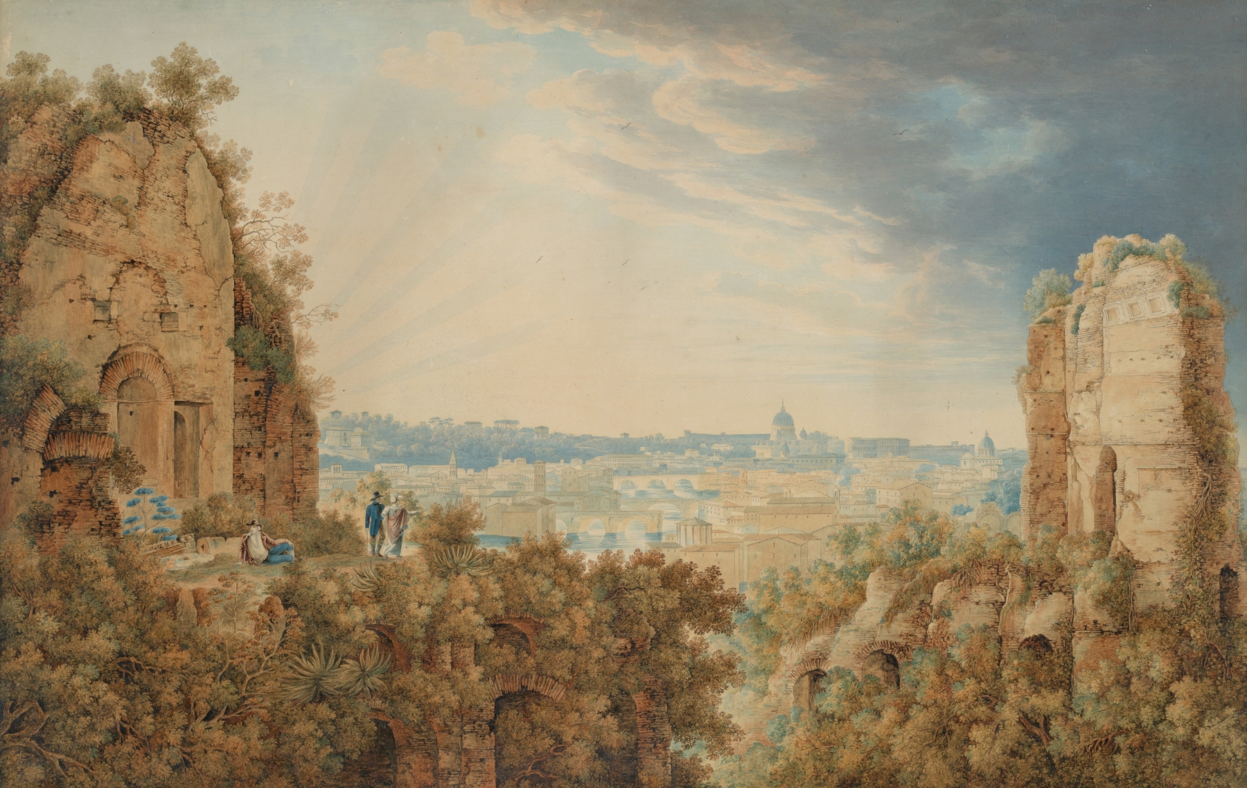 A View of Rome from the Palatine, by Carl Ludwig Frommel, public domain