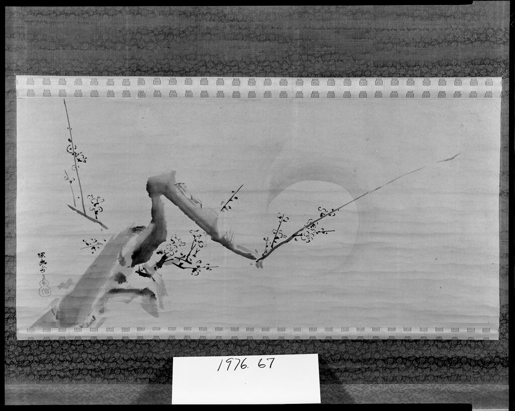 Blossoming Plum Branch and Moon, by Kano Tan'yū 狩野探幽, public domain