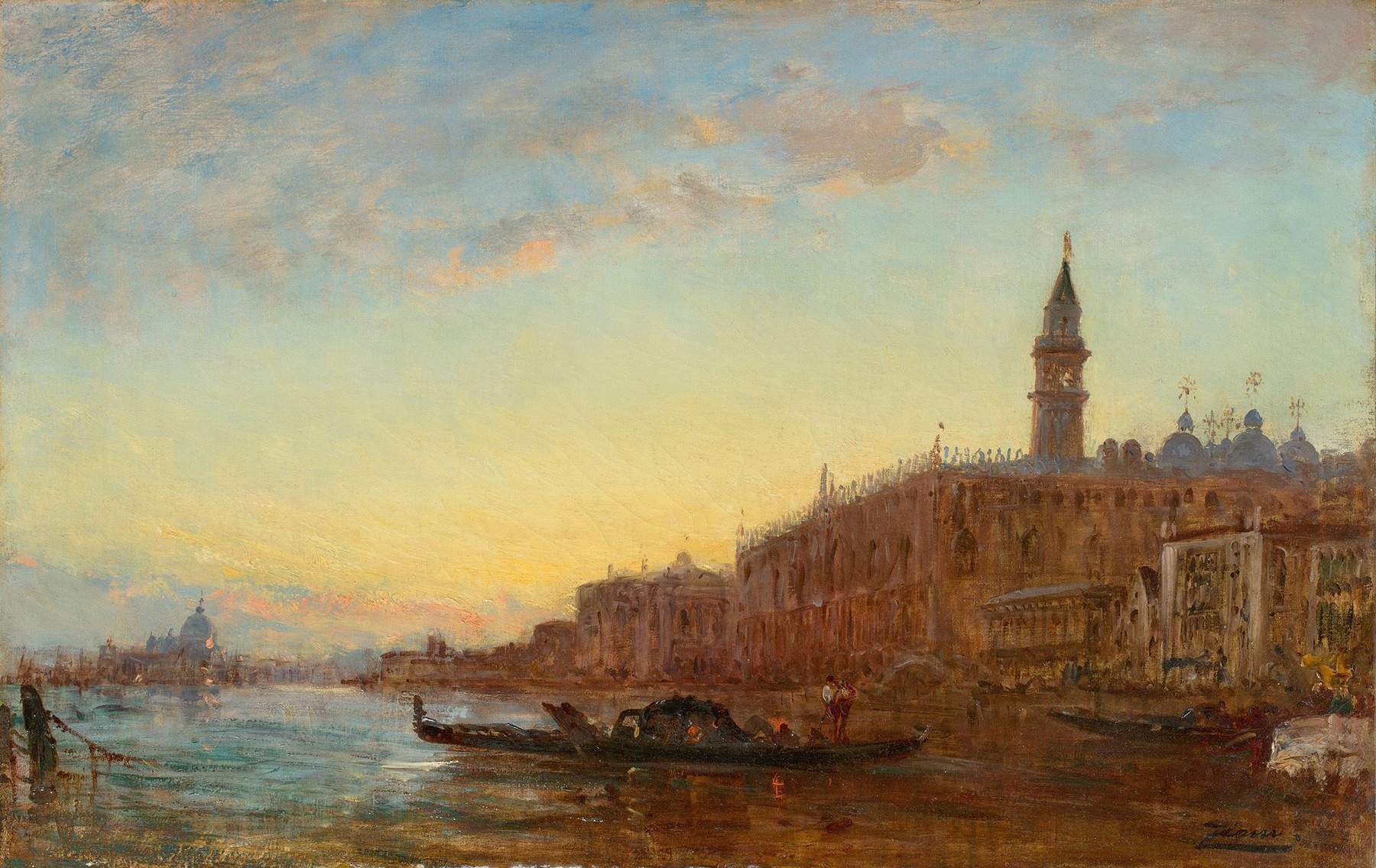 The grand canal in Venice, by Félix Ziem, public domain