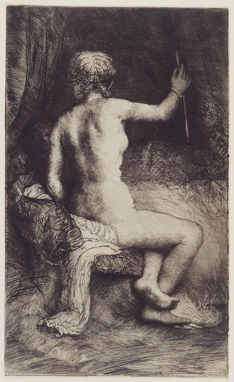 Rembrandt's 'Woman with the Arrow' showcases a striking portrait of a woman holding an arrow.