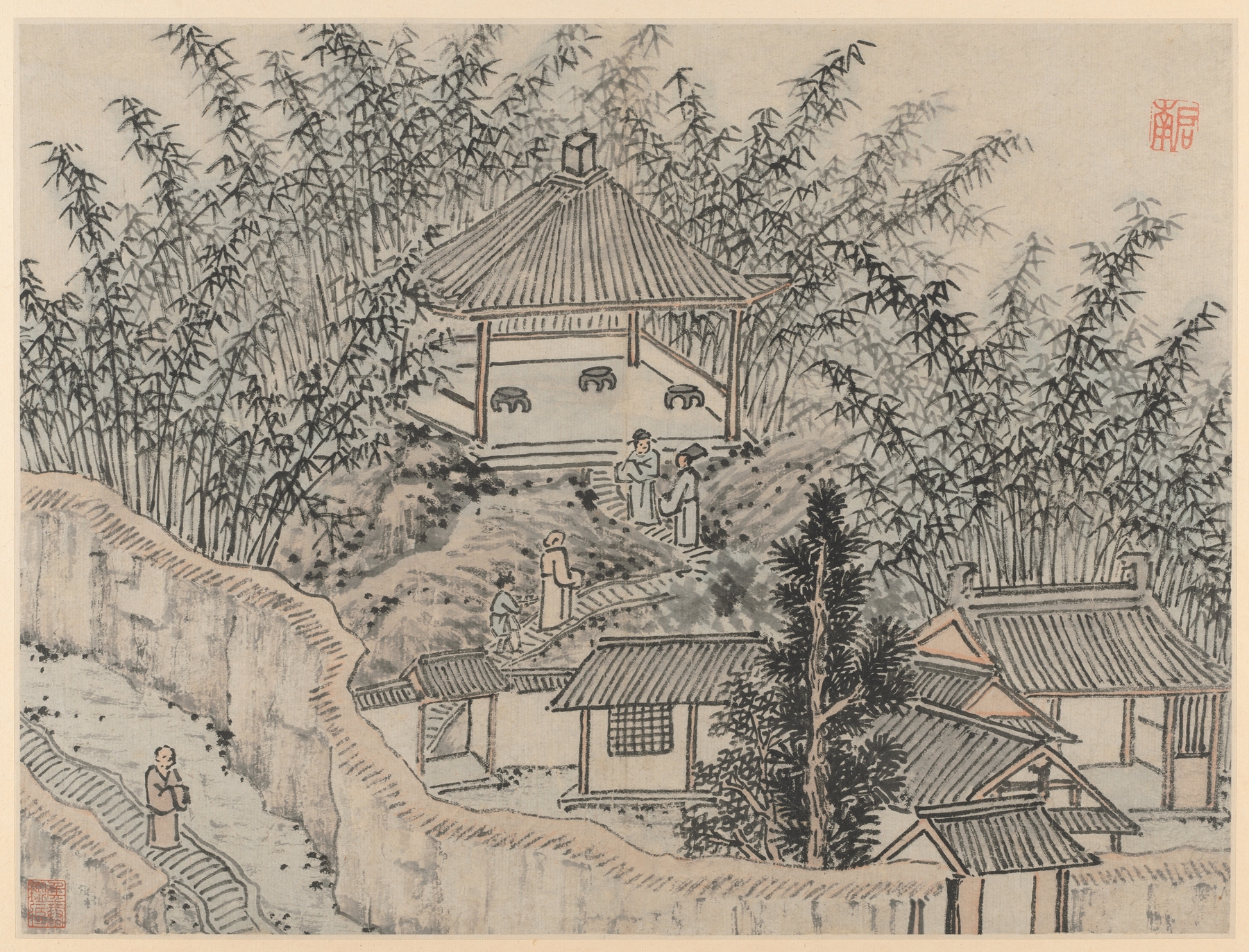 Bamboo Pavilion, Tiger Hill, by Shen Zhou, public domain