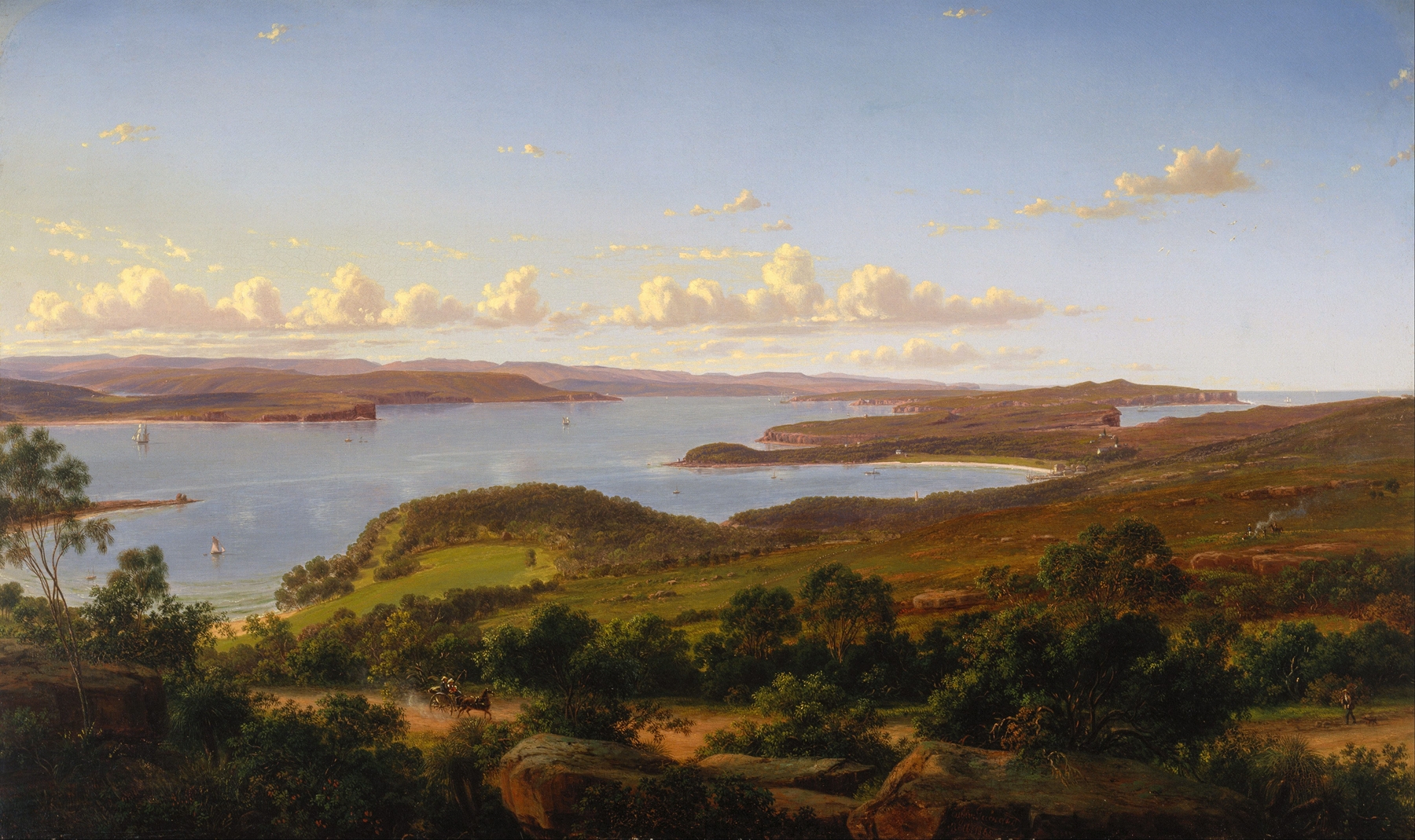 Sydney Heads, by Eugène von Guérard, public domain