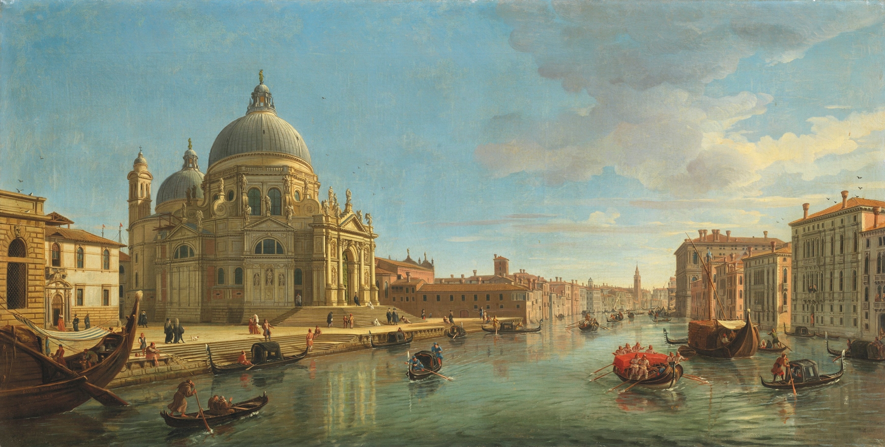 View of Santa Maria della Salute, Venice, oil painting by Gaspar Van Wittel