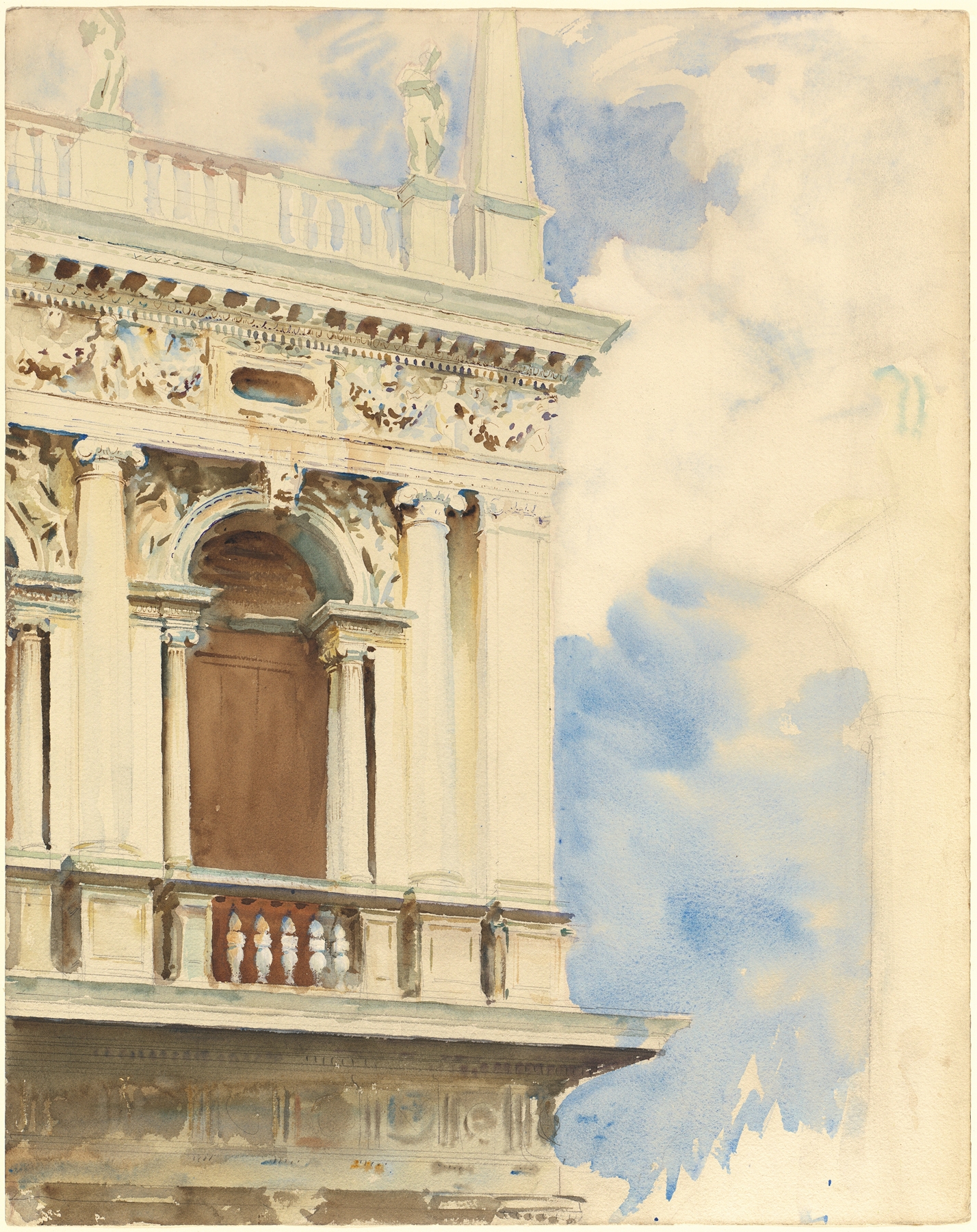 A Corner of the Library in Venice, by John Singer Sargent, public domain