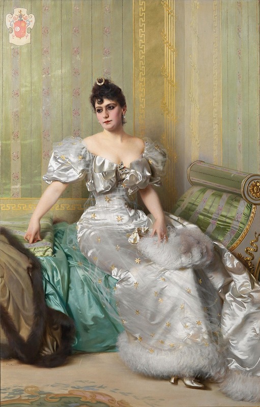 Portrait of Corinna Salmon by Vittorio Matteo Corcos.