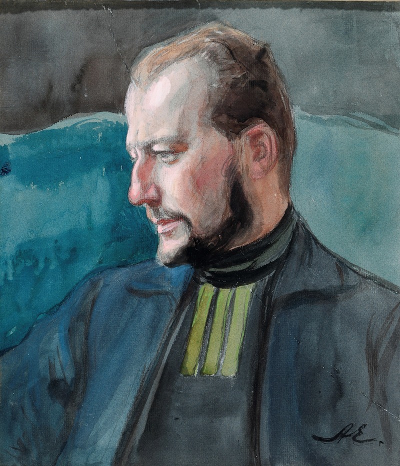 Portrait of the artist Werner von Hausen by Albert Edelfelt.