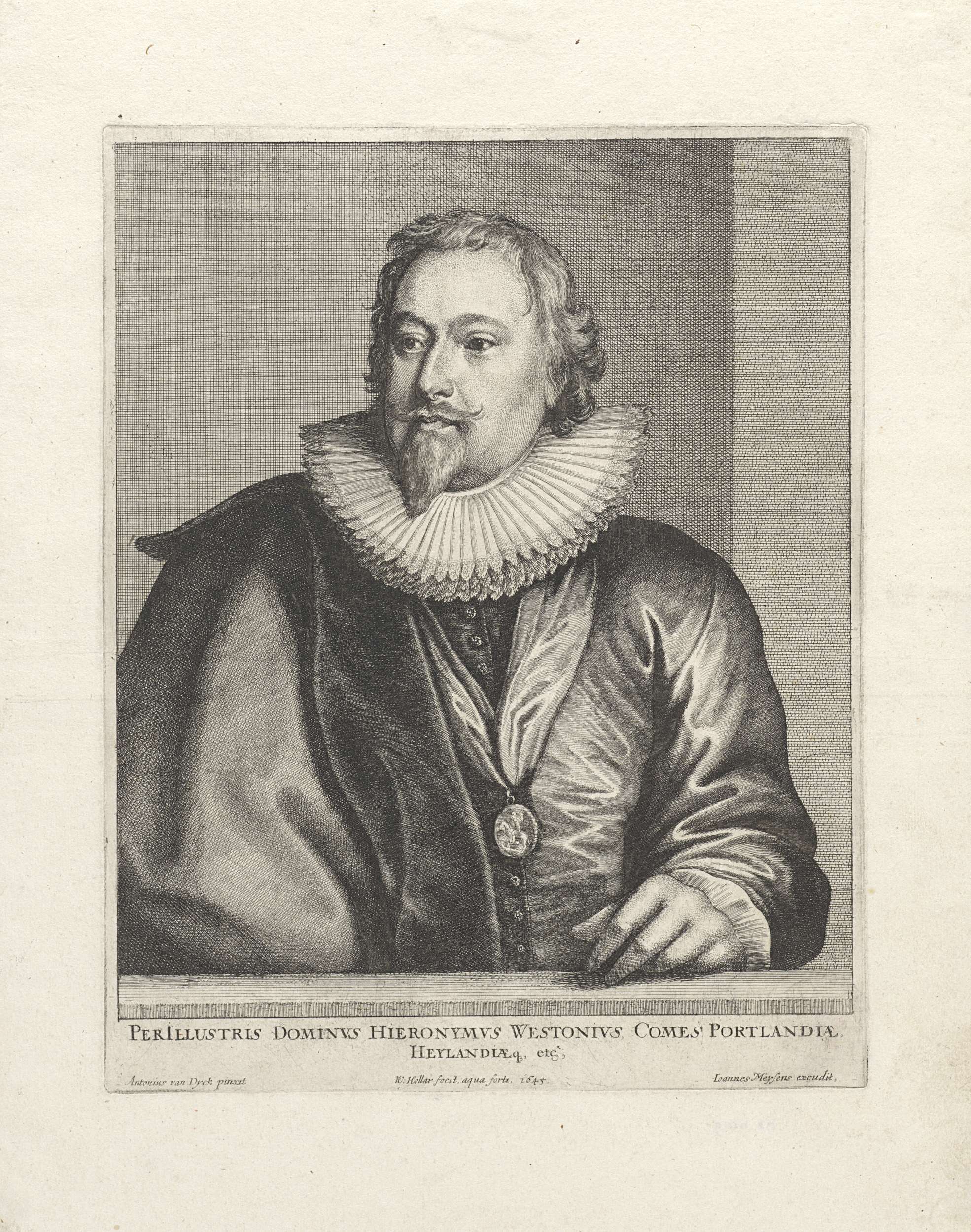 Etching of Richard Weston, first Earl of Portland by Wenceslaus Hollar