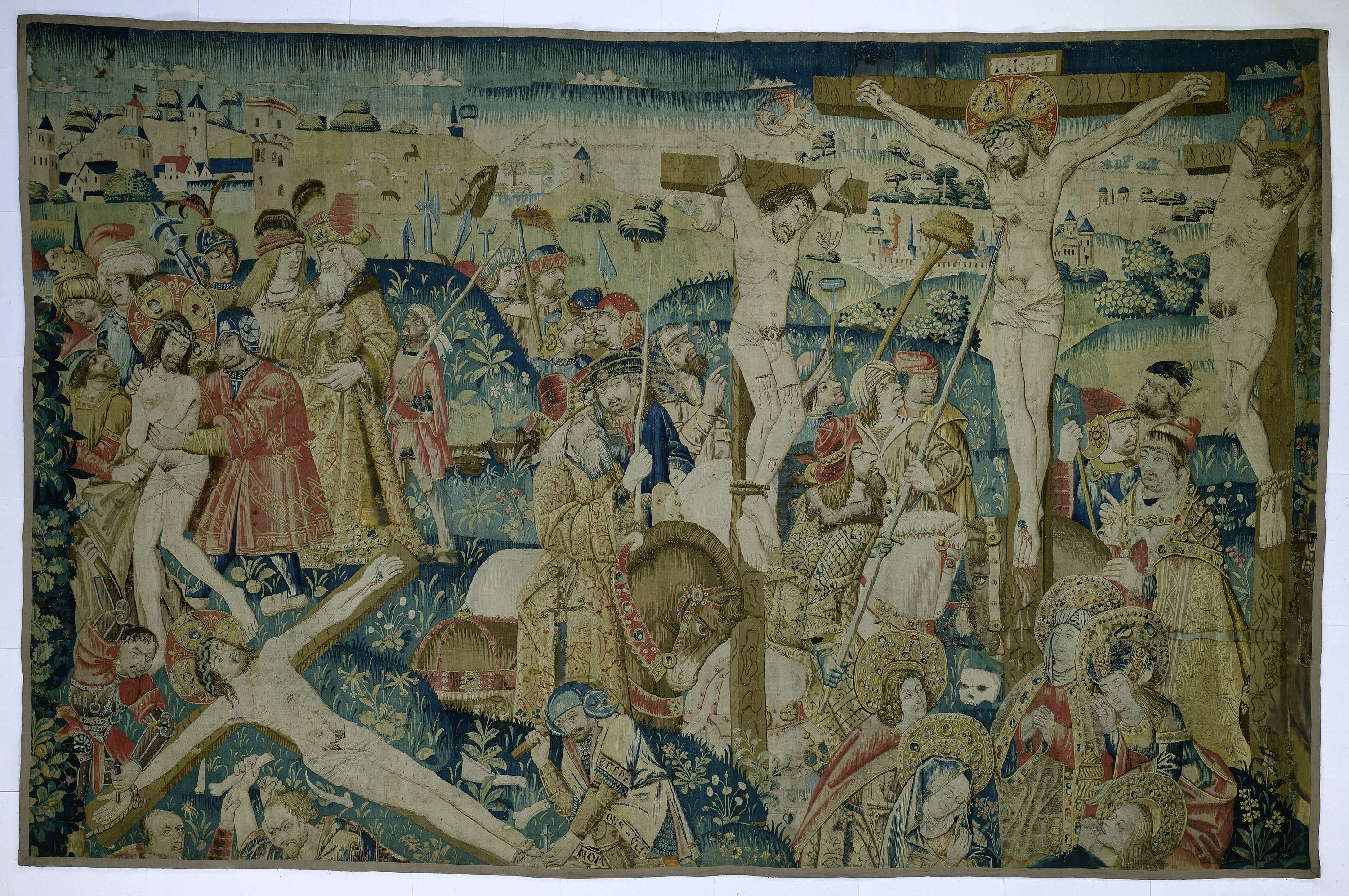 Tapestry depicting the crucifixion scene by Unknown Artist