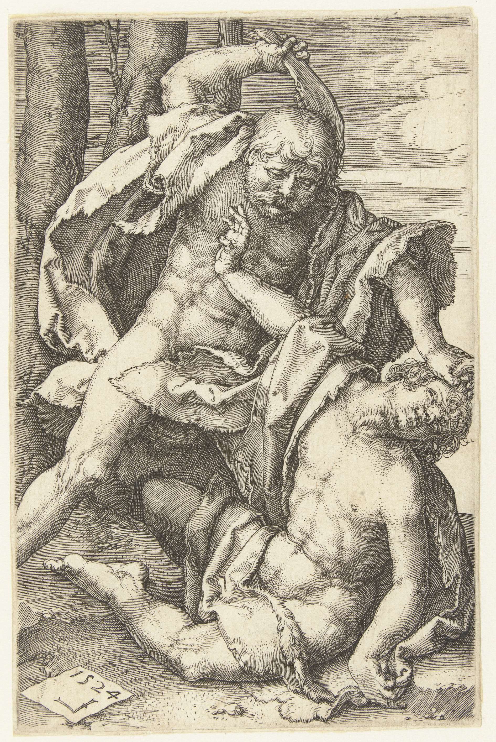 Kaïn doodt Abel, by Lucas van Leyden, public domain