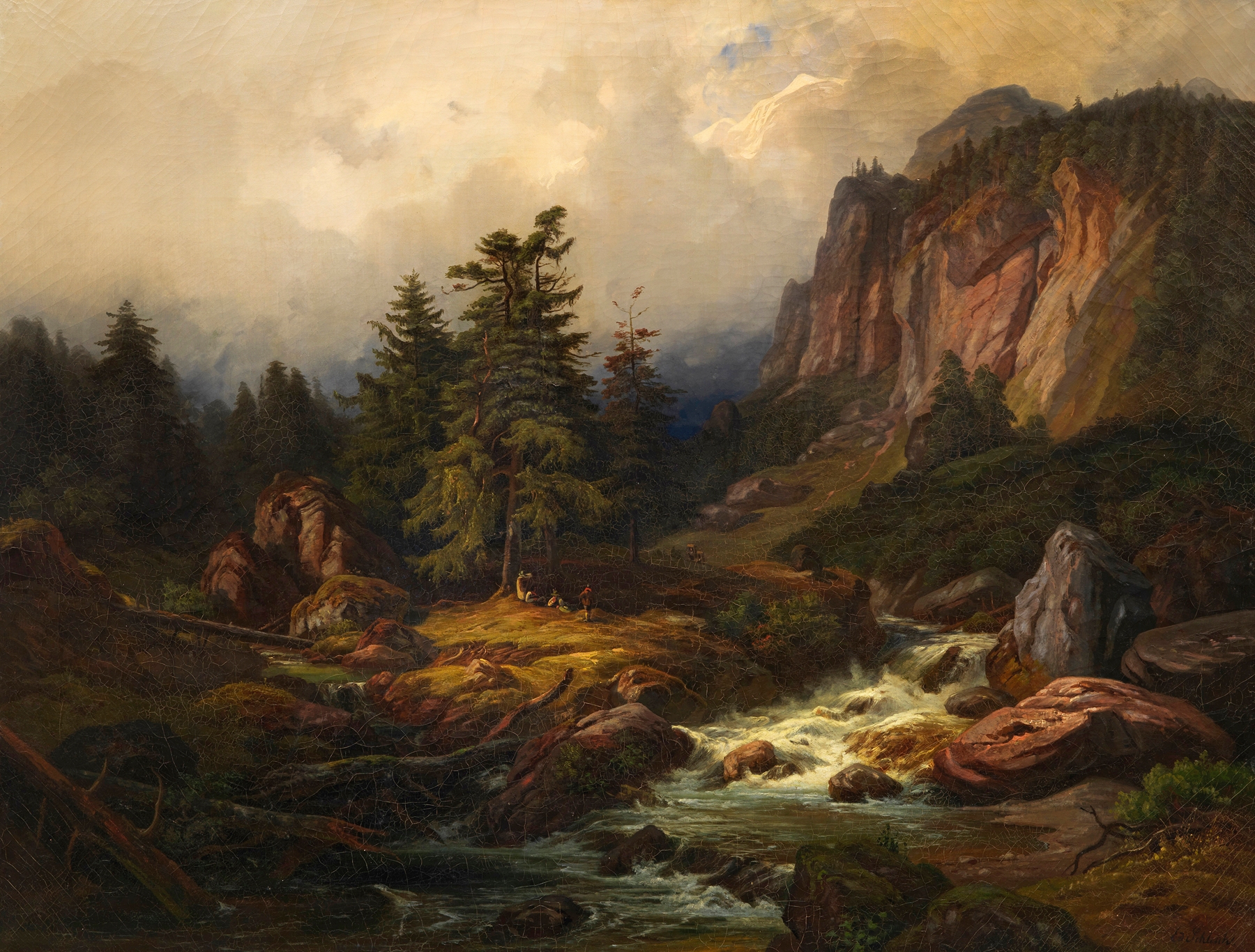 Gebirgsbach, by Eduard Schleich The Elder, public domain
