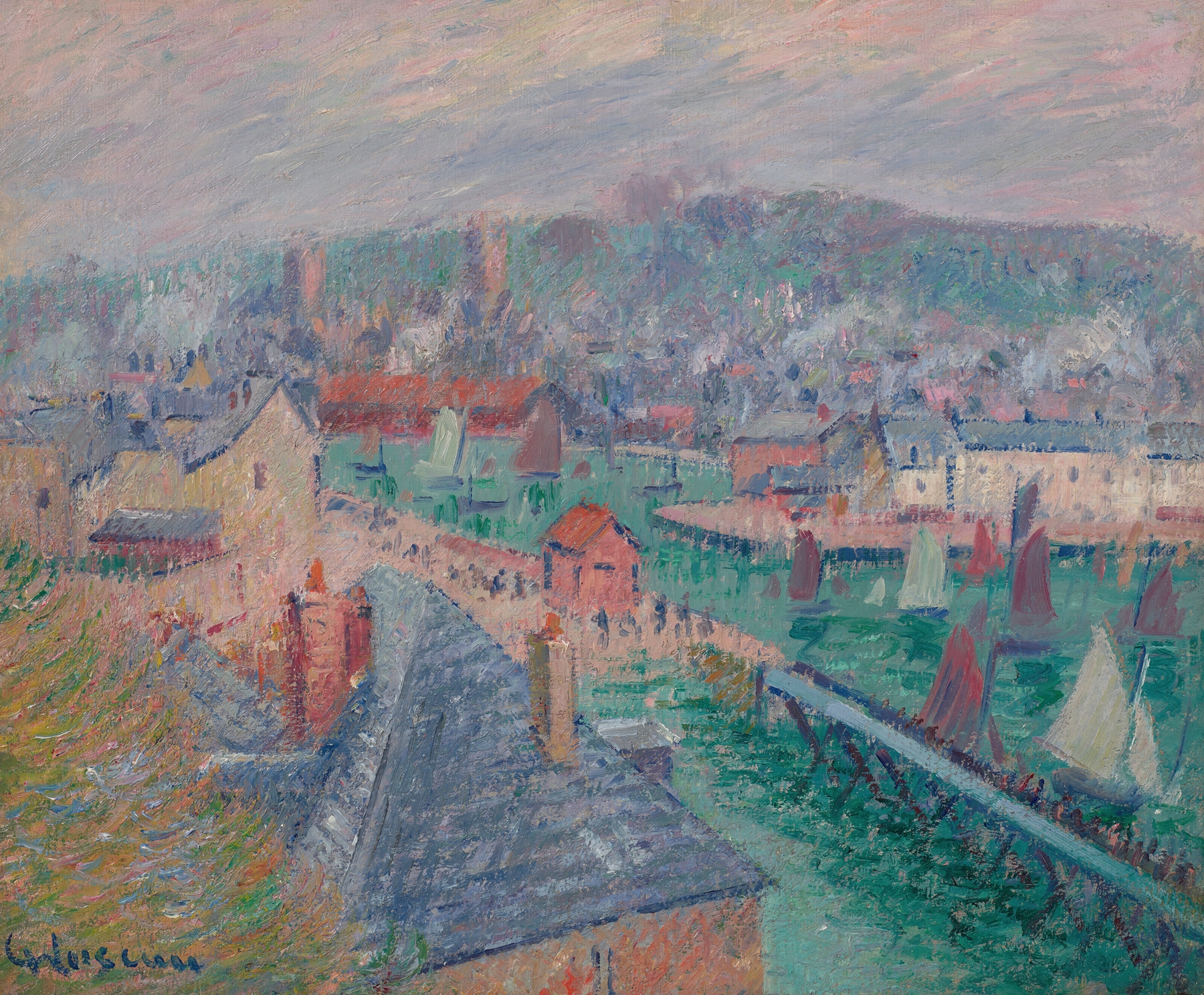 L’avant port de Fécamp (Normandie), by Gustave Loiseau, public domain
