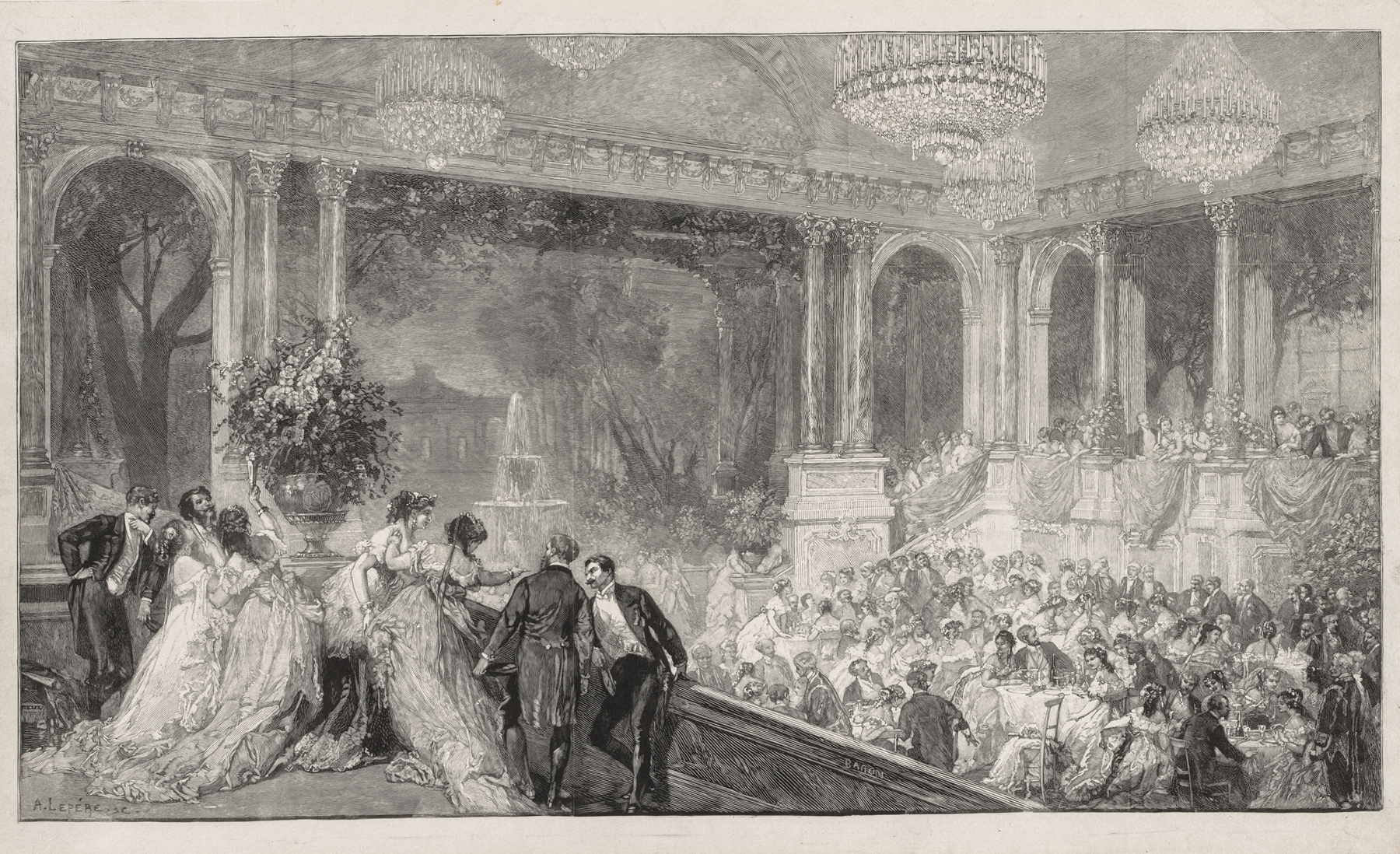 Festival at the Tuilleries, by Auguste Louis Lepère, public domain