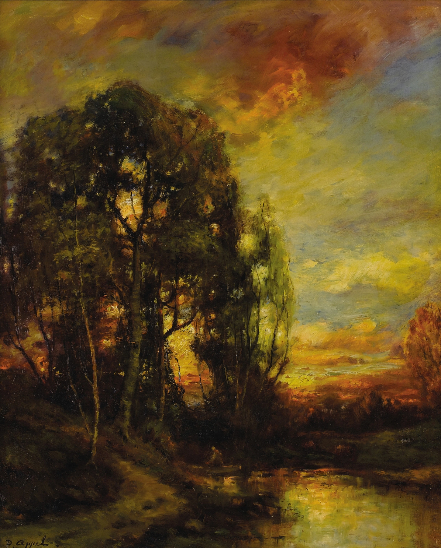 Abstract expressionism by Charles P. Appel, vibrant colors and dynamic brushwork