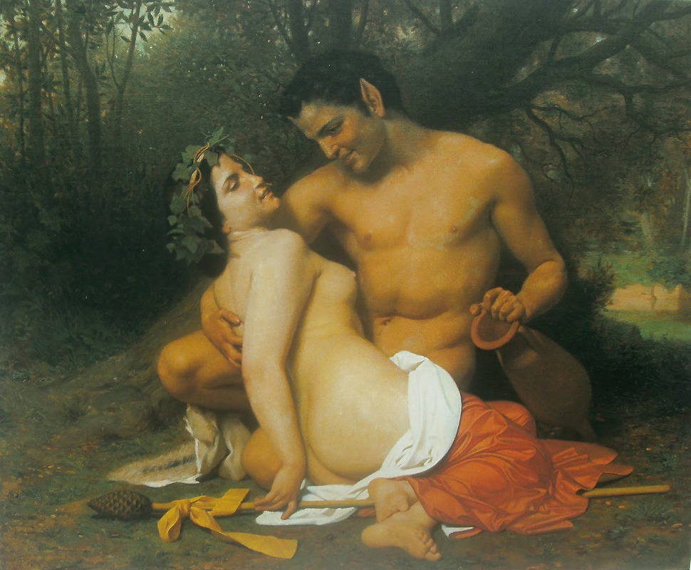 Faun and Bacchante by William Bouguereau