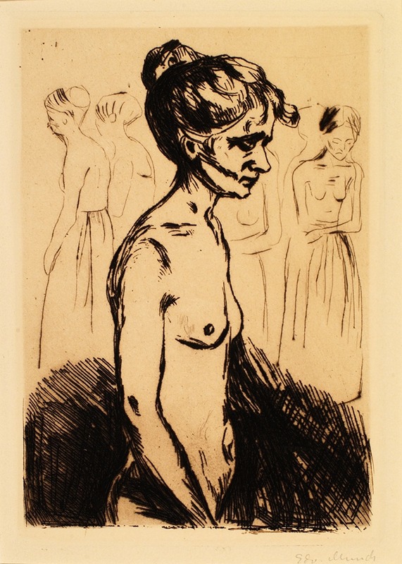 Edvard Munch's 'Elderly Woman in Hospital' captures the somber reality of aging.