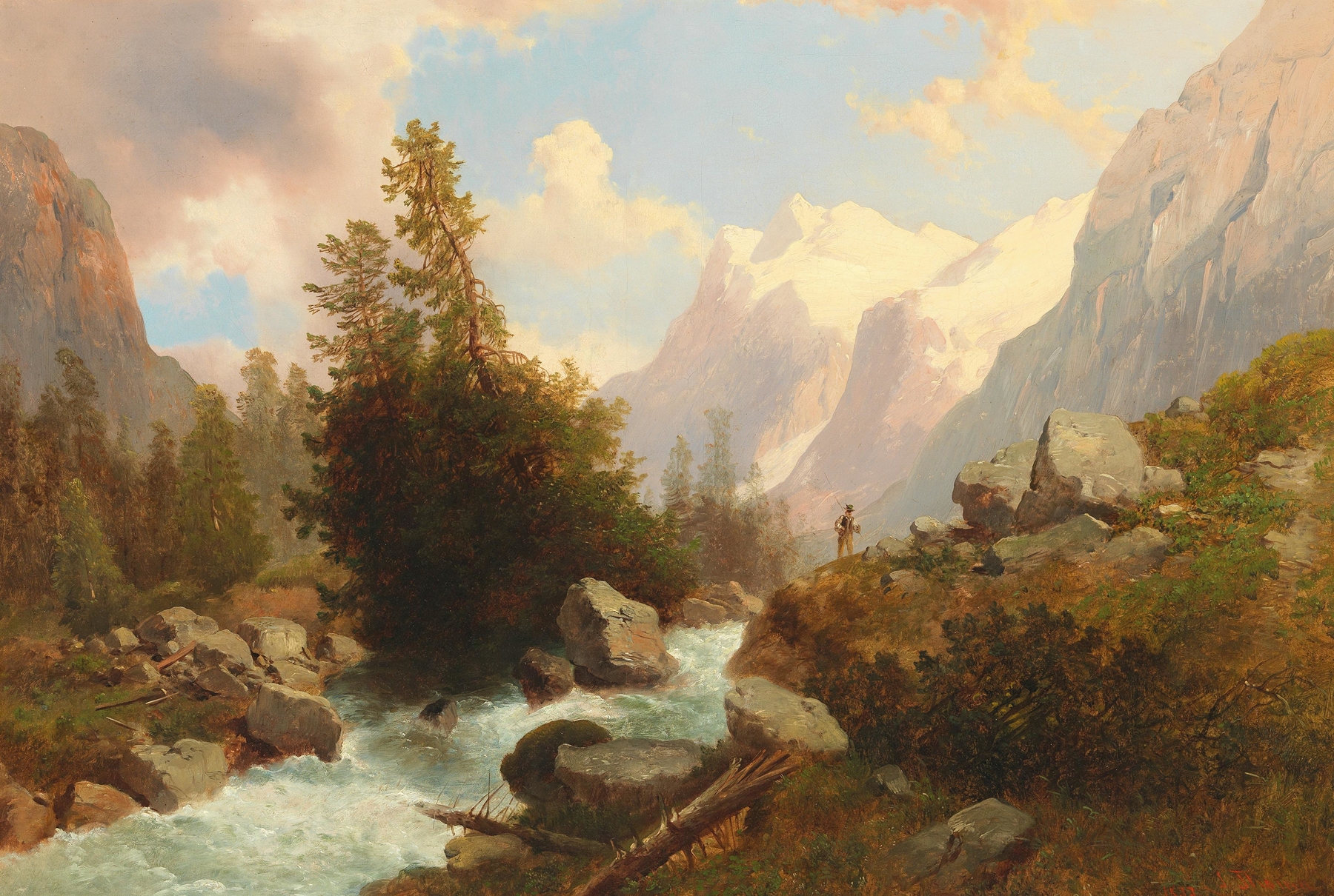 Blick auf das Wetterhorn, by Josef Thoma, public domain