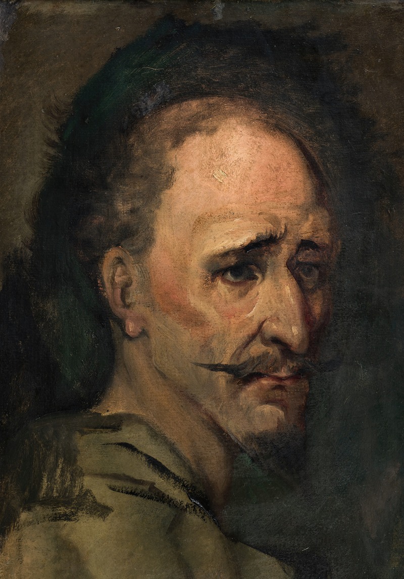 A painting depicting Don Quixote in a dramatic pose.