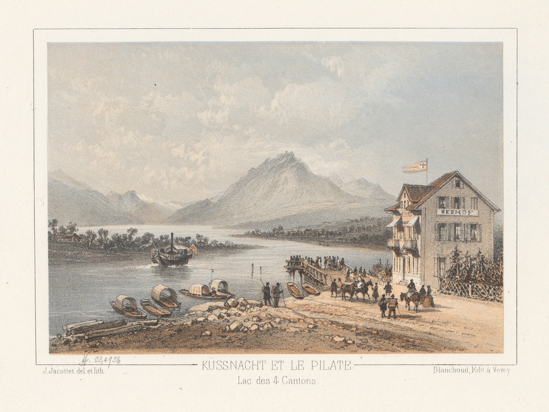 Küssnacht et le Pilate Lac des 4 Cantons, by Jean Jacottet, public domain