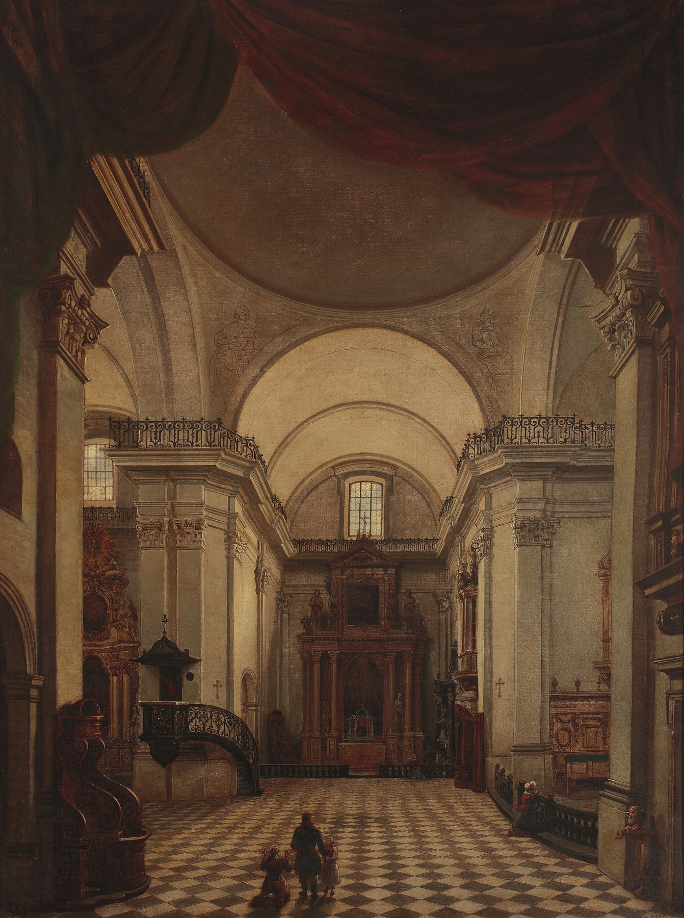 Interior of the Holy Cross Church in Warsaw, by Marcin Zaleski, public domain